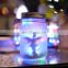 Solar Lantern Outdoor Hanging Mason Jar Light Led Fairy Lantern Lamp Waterproof Table Lamp Frosted Glass Bottle Garden Light