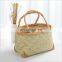 Best selling Handmade bamboo woven storage basket with handle vegetable retro shopping basket Wholesale Made in Vietnam