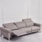New Leather Art Functional Sofa Metal Frame Modern Minimalist Usb Leather Three Electric Sofa In-Line Combination