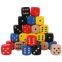 Factory Custom 20mm Large Wood Dice Colorful Rainbow Wooden Dice