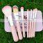 wholesale 7 pcs mini makeup brushes set,face use and foundation makeup brush
