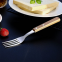 Outdoor Camping Wooden Handle Cutlery 304 Stainless Steel Cutlery Sets Knife Spoon Fork