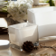 White Black Silver Colored Square Glass Candle Jar Table Vase Centerpieces For Home And Wedding Decoration