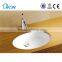 Ceramic factory mount under counter washing smooth bathroom sink