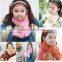Wholesale Sweet Cute Bear Flower Pattern Plain Fleece Fashion Baby Kids Girls Winter Scarf