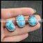 LFD-0046B Wholesale Druzy Turquoise Stone Pave Rhinestone Crystal Connector Beads For Making Bracelet