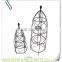 LC-83995 Popular wholesale sets of 2 metal climbing garden obelisks plant support