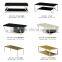 rectangle double shelf simple marble cafe table factory sell directly FZ35