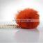 9-10cm real raccoon fur pom poms /ball key chain for winter hats