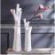 Wholesale restaurant lobby decoration ceramic tall white floor vases for hotel decor