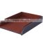 wholesale wooden faux leather filing trays/A4 paper trays/office paper tray