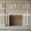 China natural top grade indoor used white marble fireplace