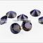 wholesale quality aaa point back round cut dark color sapphire cz diamond