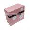 Custom order lovely pink paper cosmetic box set with insert