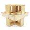 2015 Hot Sale Wooden IQ Intelligent Puzzle Magic Puzzle Kongming Lock Brain Teaser Model Number GAD1085