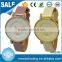 Fashion women dress slim stone case leather strap ladies wrist watch