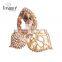 Custom new popular jewellry hollow alloy golden and gun black leaf brooch jewelry