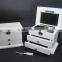 Painted white jewellery storage wooden gift box