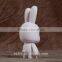 white rabbit blank vinyl toy for kids cute white blank vinyl toy
