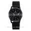 skone full ip black woven stainless steel band watch