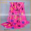 Pink ladies silk chiffon scarf 2015 fashion brand leopard shawl