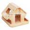 Decorative Small Wood Painting Carved Bird houses with Home Garden Art Supplier