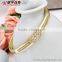 wholesale gold plated European double hearts design women bangles