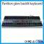 Three colors backlit usb wired partition flash office/net bar keyboard