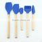 best selling silicone spatula with wooden handle set of 5                        
                                                Quality Choice