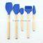 best selling silicone spatula with wooden handle set of 5                        
                                                Quality Choice