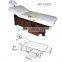 CE certificate electric facial bed/massage table face hole wooden spa furniture
