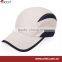 100% polyester piping brim plain baseball cap microfiber waterproof baseball cap with plastic ring at back