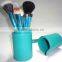High Quality Cylinder Case 12pcs Portable Cosmetic Make Up Brush Set