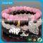 Hot Selling Products Fashion Pink Stone Bracelet