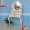 french vintage white wooden dressing table with mirror and stool
