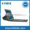 New Folding Leather Case Oem Design Connect Method Micro 5 Pogo Pin Keyboard withTouchpad For Windows 8
