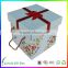 Designed color printed paper birthday rich cake boxes