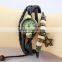 hand weave leather strap rope vintage style quartz watch for women star pendant