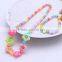 2016 Handmade Candy Color Children Flower Necklace Lovely Beads Baby Kids Necklace Bracelet Jewelry Set