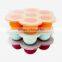 Anti slip Design 7 cavity Frozen Baby Food Box Silicon Baby Feeding Set