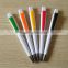 China products prices White Solid color barrel full color printing plastic pen