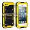 Best Waterproof metallic Case for iPhone 5 5S Silver Silicone Shockproof Housing Cover for iPhone