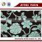Blue and black flower pattern China flocked velvet upholstery Textile Used fabric