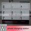 9 compartment steel locker inductive charging
