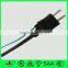 PSE Japan 7A 250V 2 pin plug extension cord with grounding wire and C13 plug