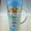 New double wall plastic cup with handel