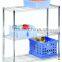 3 level Chrome Shelf Unit Metal storage Cabinet