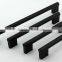 furniture hardware Wardrobe Kitchen black aluminium Cabinet Drawer Handles