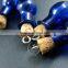 35*15mm blue water drop glass bottle 5mm mouth wood bail vial pendant wish charm DIY supplies 1800149
