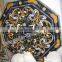 Black Hamdmade Square Pietra dura table top, Marble Inlay Table Top